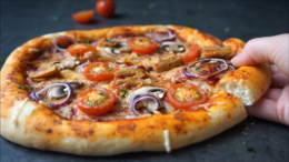 Pizzatészta sütése